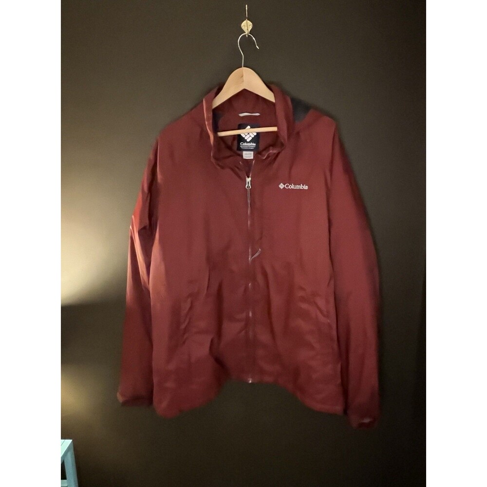 Columbia Falmouth Men’s XXL Insulated Hooded Jacket Burgundy WM1291 2XL